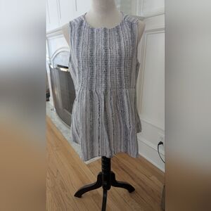 BeachLunchLounge Sleeveless Striped Top - Gray
